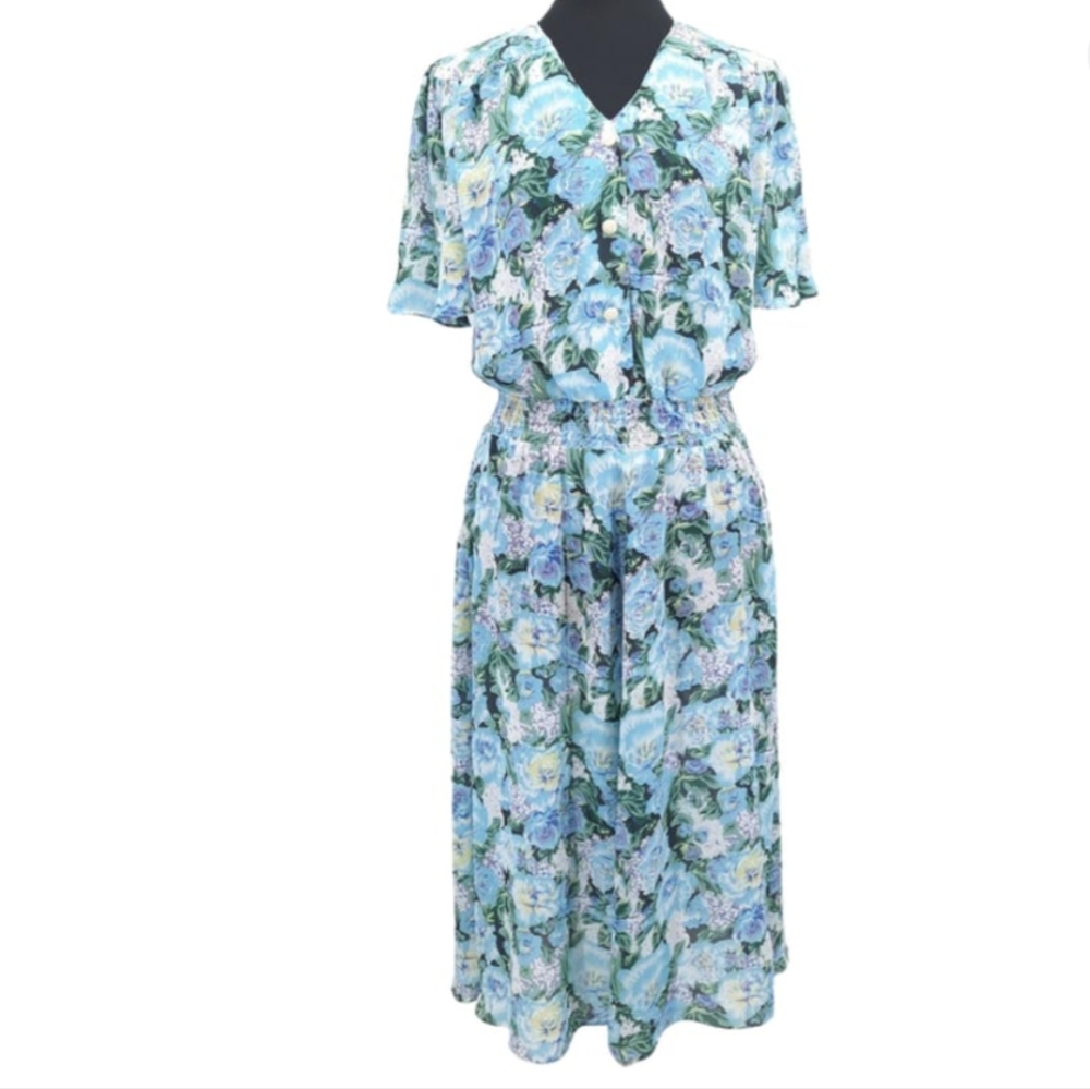 Caroline Wells Collection Floral Vintage dress Size 12